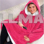 Толстовка плед з капюшоном Huggle Hoodie рожева